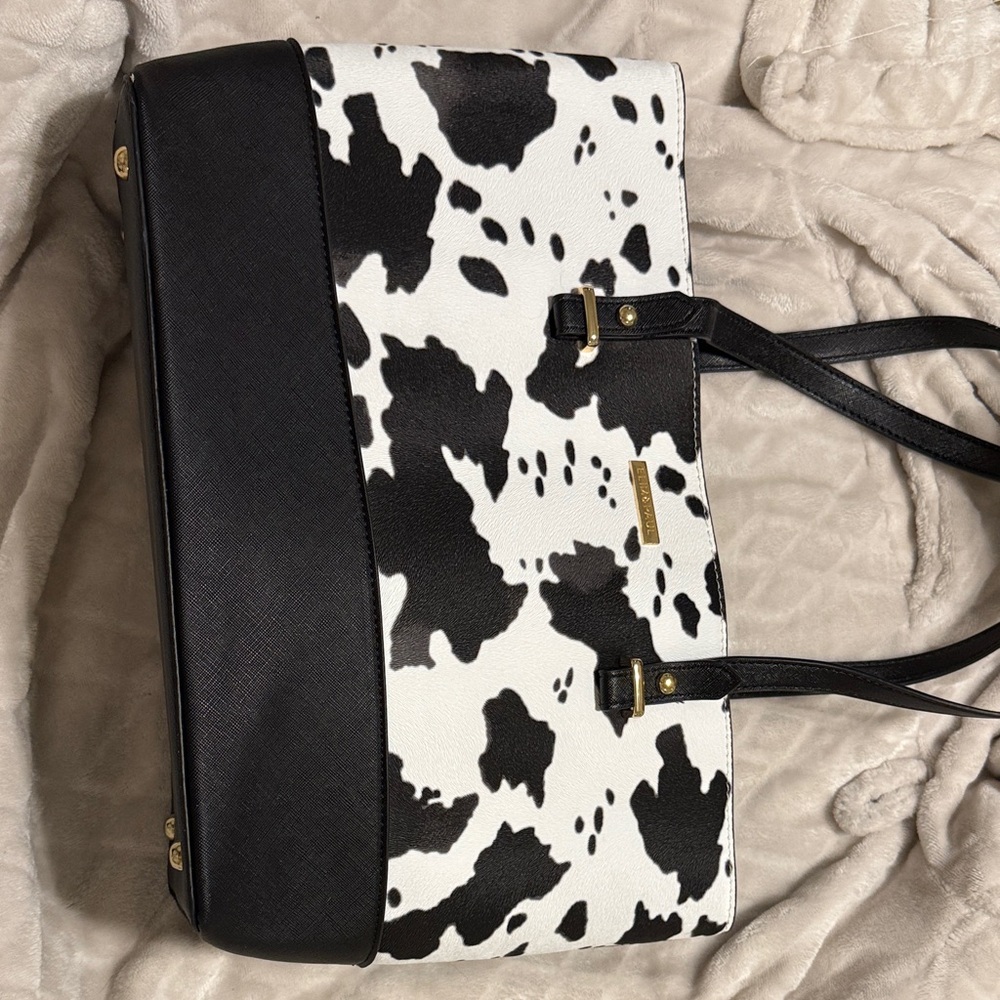 Elegant Cow Print Tote Bag